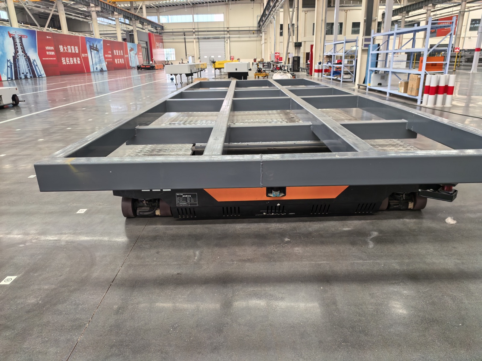 Custom BECHUR platform chassis during final assembly