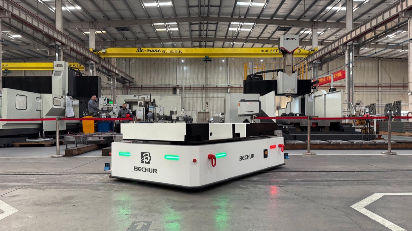 Finished BECHUR heavy-duty AGV in the machining hall