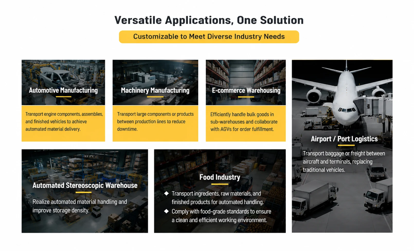 BECHUR Hydraulic Lifting Heavy-Duty AGV Application Scenarios