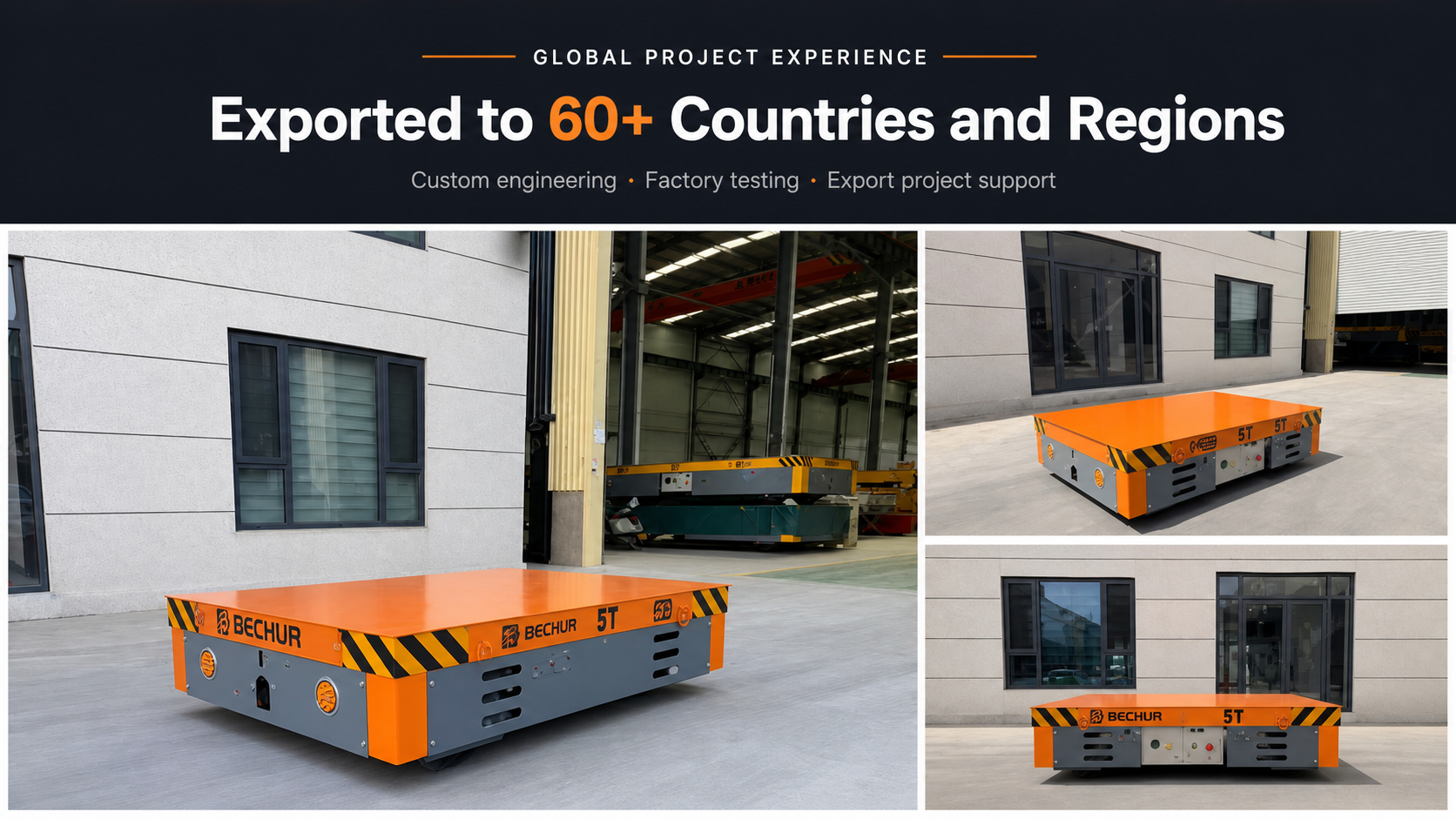 BECHUR electric transfer carts exported to more than 60 countries and regions