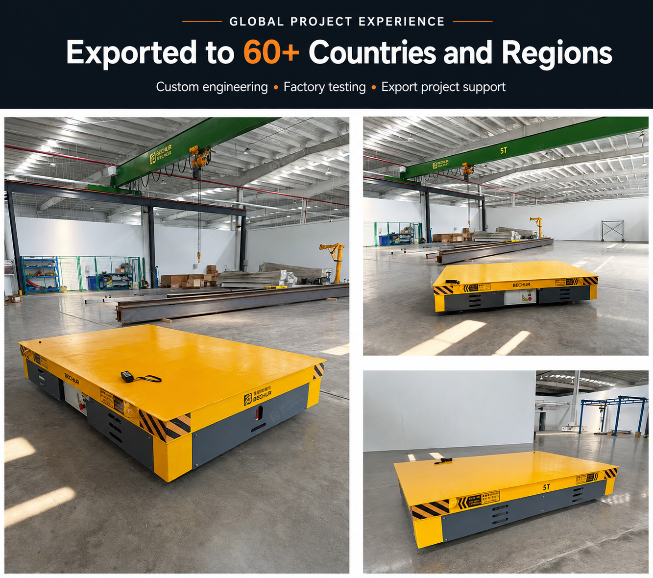 BECHUR 5-ton battery-powered trackless electric transfer cart