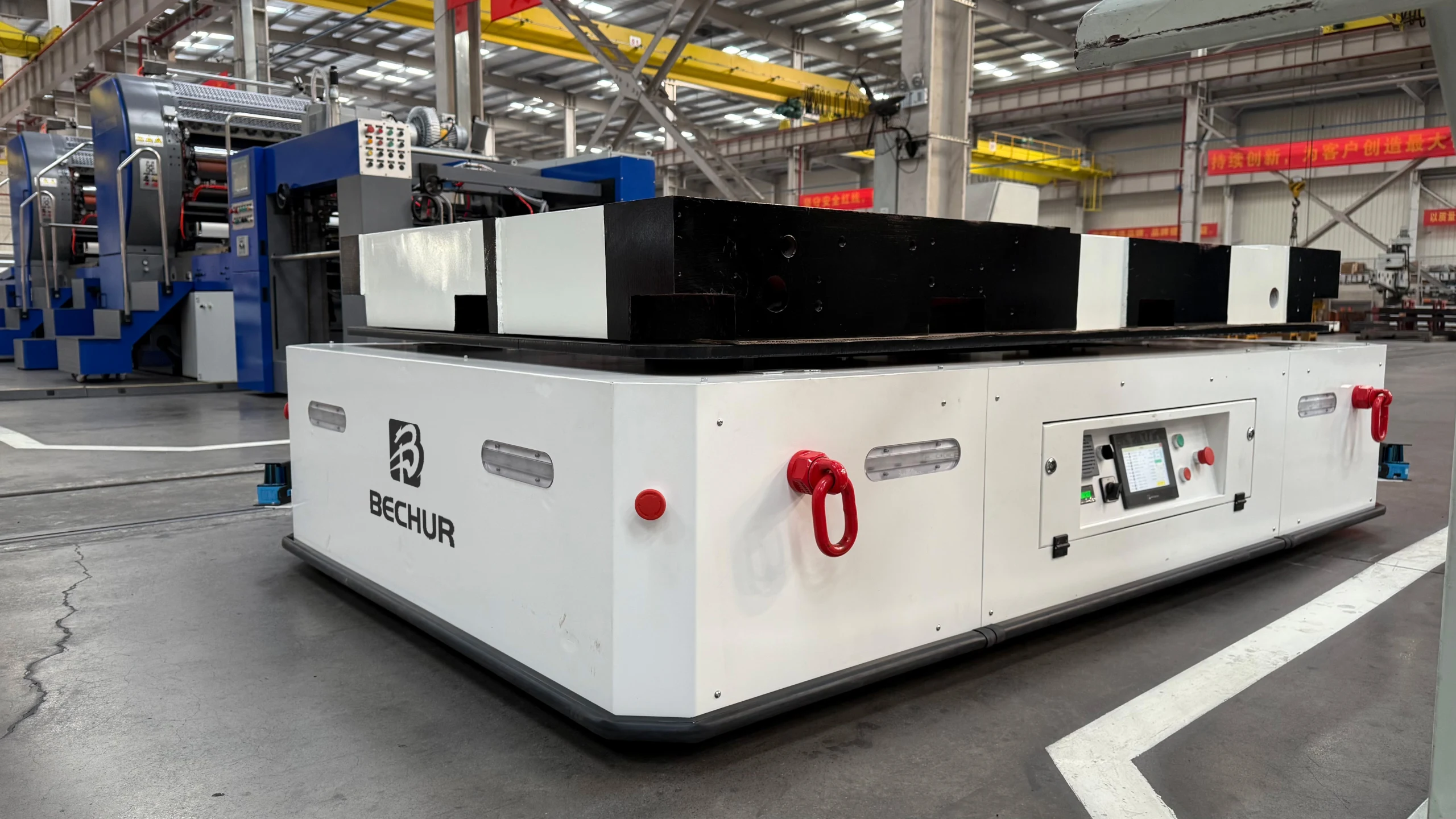 Heavy Duty AGV Transporting Industrial Equipment Module