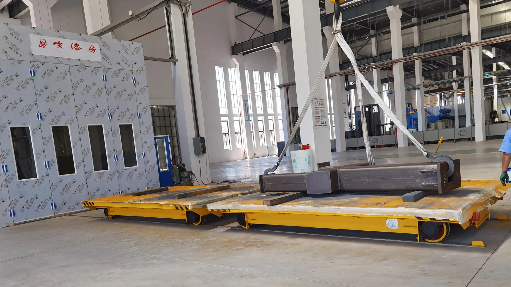 Rail Flatcar Special for Spray Booth