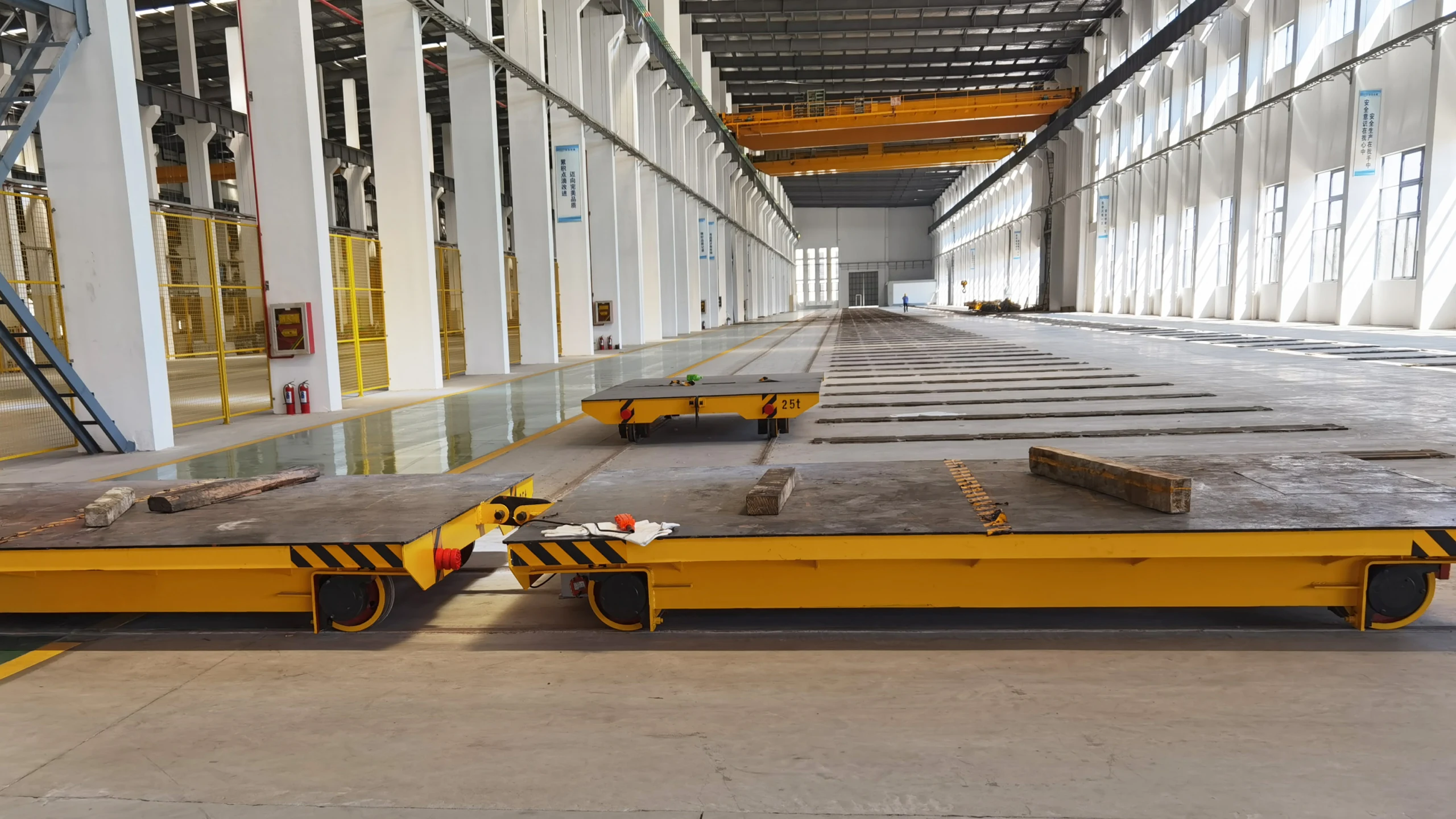 Heavy Duty Rail Flatcar for Spray Booth Workpiece Transportation