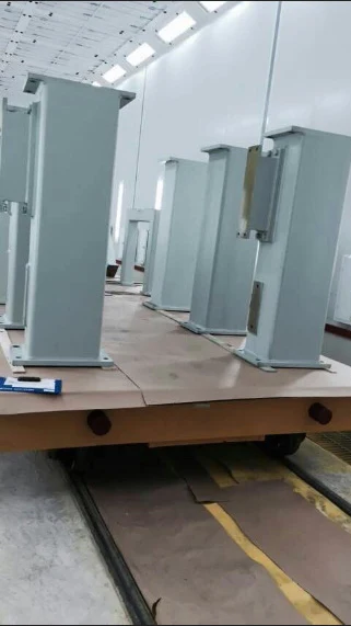 Spray Booth Rail Transfer Cart Application